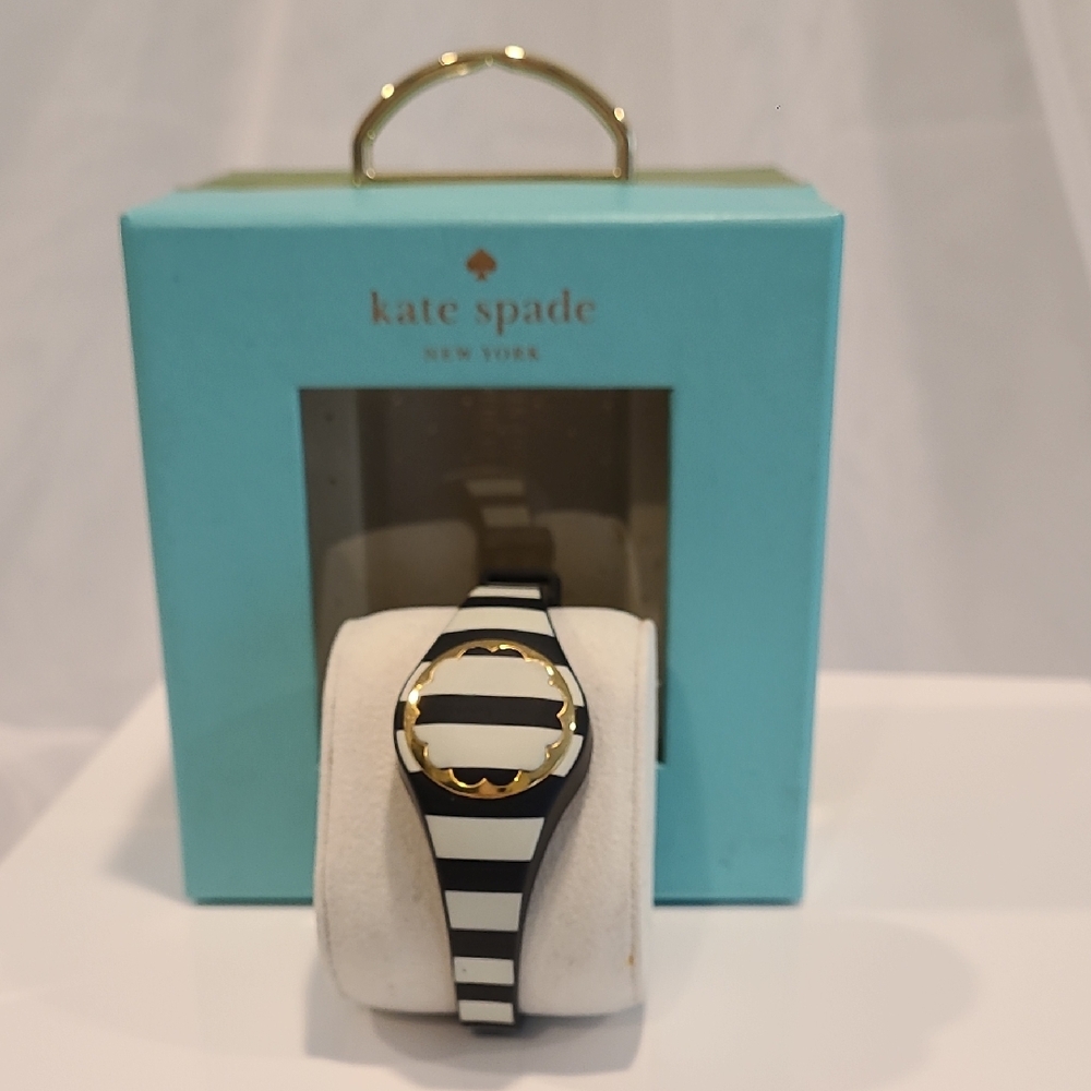 Kate Spade Black and White Striped Activity Tracker